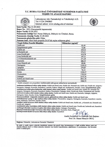 Dikbıyık Alkol Bazlı Propolis 20 ml | Takviye Edici Gıda