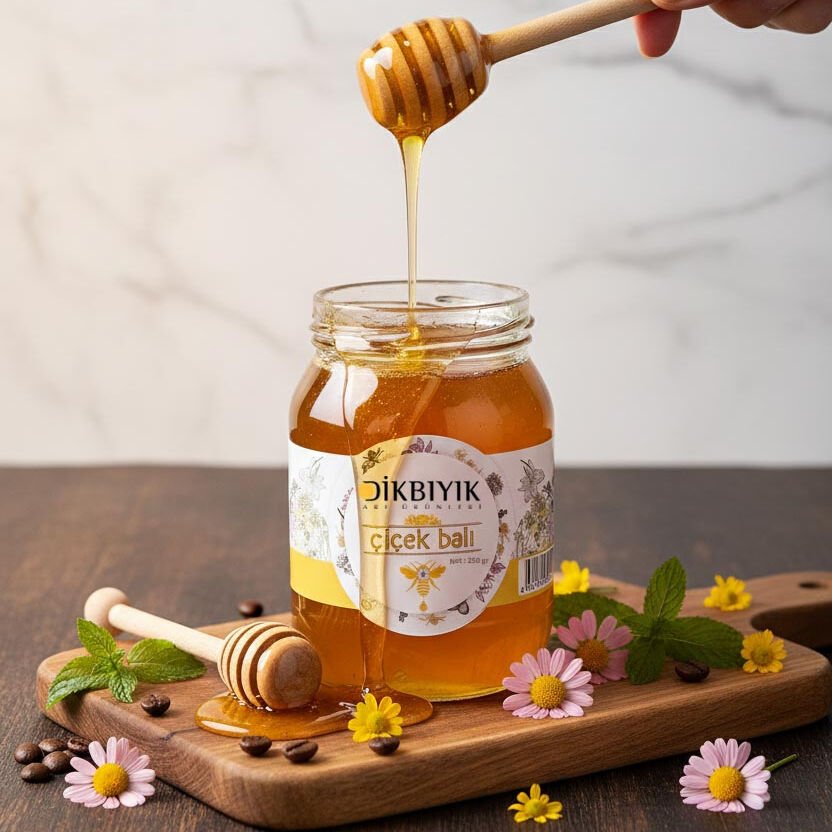 Dikbıyık Süzme Çiçek Balı 250 gr / 2200 rakım
