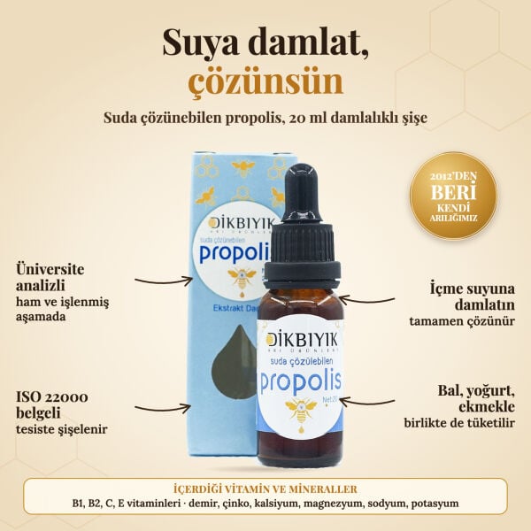 Dikbıyık Propolis Suda Çözünebilen 20 ml.