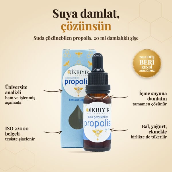 Dikbıyık Propolis Suda Çözünebilen 20 ml.