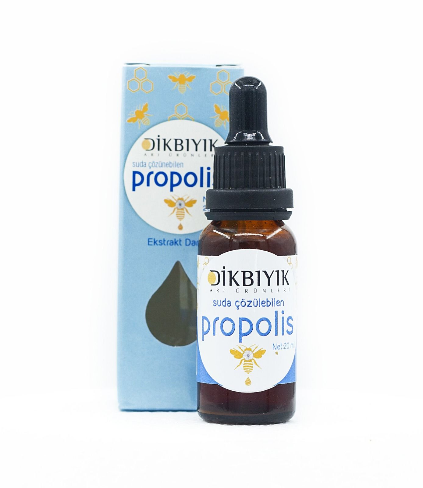 Dikbıyık Propolis Suda Çözünen – Doğal Takviye, Antioksidan ve Bağışıklık 20 Ml